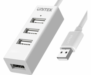 HUB USB Unitek Y-2146 4x USB 2.0 mini bílý