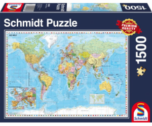 Puzzle 1500 dílků Mapa světa