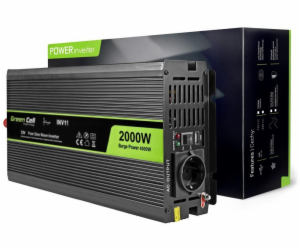 Auto měnič Green Cell 12V až 230V, 2000W / 4000W Čistá si...