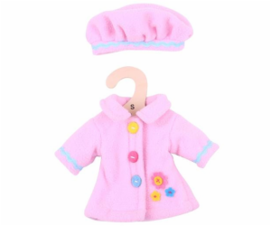 Hračka Bigjigs Toys Růžový kabátek s čepičkou pro panenku...