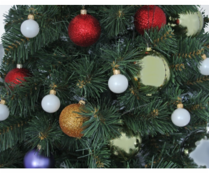 Vánoční dekorační ozdoby, 3,5 cm, zlatá metalíza, 48 ks