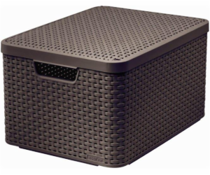 Box Curver Style L 30L s víkem tmavě hnědý