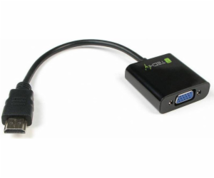 AV Techly HDMI - D -Sub (VGA) + Jack 3,5 mm černá (306493)
