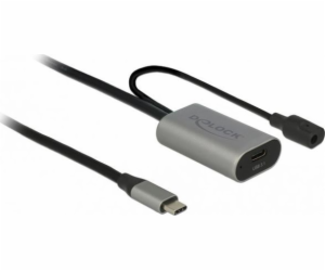 USB DeLock USB kabel USB-C M/F 3.1 5m Black