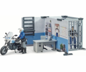 bruder bworld Polizeistation mit Polizeimotorrad, Spielfigur