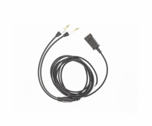 Tellur QD Adaptérový kabel na 2 x Jack 3,5 mm 2,2 m černý