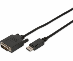 Digitus DisplayPort adapter cable, DP - DVI (24+1) M/M, 2...