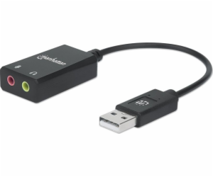 MANHATTAN USB 2.1 Sound Adapter, USB 2.0 to 3.5mm aux & m...
