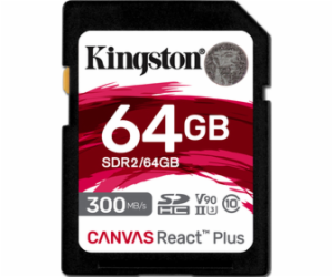 Kingston Canvas React Plus - Paměťová karta flash - 64 GB...