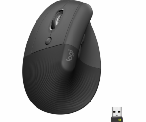 Logitech Lift Vertical Ergonomic Mouse - Grafitová, 400-4...