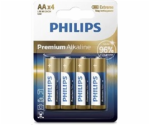 Philips baterie 4x AA (1,5V), řada Premium Alkaline