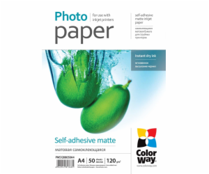 COLORWAY fotopapír/ samolepící/ matte 120g/m2, A4/ 50 kusů