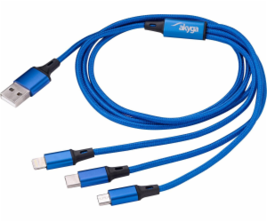 Akyga AK-USB-27 USB 2.0, niklovaný, 1,2m, modrý Akyga kab...