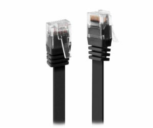 XtendLan Patch kabel Cat 6 UTP 0,5m - černý plochý