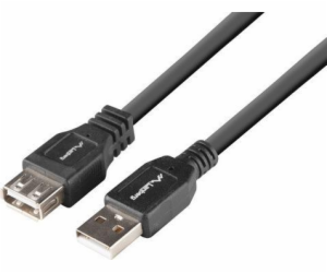 USB-A M/F 2.0 prodlužovací kabel 1,8m černý BOX