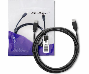 Kabel USB 3.1 typ C samec | USB 3.1 typ C samec | 3m | Černá