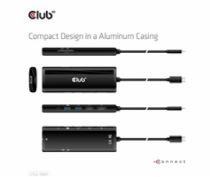 Club3D Dokovací stanice USB-C, 8-in-1 MST Dual (1x HDMI/1...