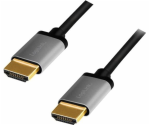 LOGILINK CHA0101 HDMI cable A/M to A/M 4K/60 Hz alu black...