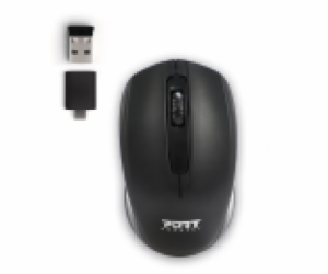 PORT bezdrátová myš Wireless office, USB-A/USB-C dongle, ...