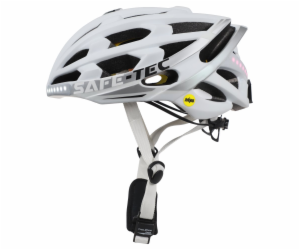 SAFE-TEC Chytrá Bluetooth helma/ Repro/ MIPS/ TYR3  White XL