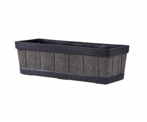 Truhlík 47 cm plast dřevěný efekt natural