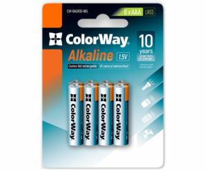 Colorway alkalická baterie AAA/ 1.5V/ 8ks v balení/ Blister