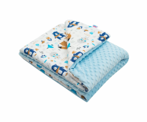 Dětská deka z Minky s výplní New Baby Medvídci modrá 80x1...