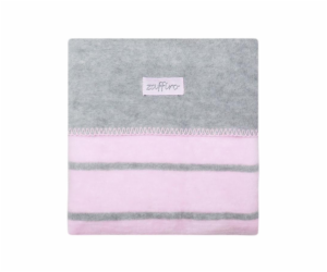 Dětská bavlněná deka Womar 75x100 šedo-růžová