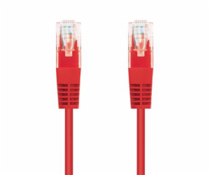 C-TECH kabel patchcord Cat5e, UTP, červený, 5m