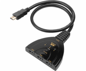 Techly 3-port HDMI Switch 3x1 4K*30Hz Pigtail