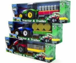 Teama Traktor s přívěsem 1:32 modrá ver2