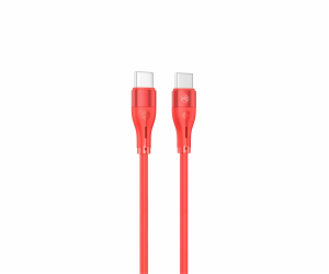Tellur Silicone Type-C to Type-C cable PD60W 1m red