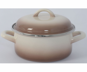 Rendlík 3,5 l smalt s poklicí dekor Capuccino 22 cm