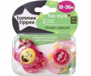 TOMMEE TIPPEE Paifier Fun Girl Pink-žluté 2 kusy (43340450)