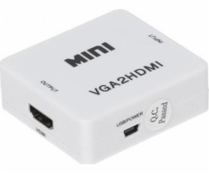 AV HDMI Adapter-D-Sub (VGA) + Jack 3,5 mm bílý (VGA + AU/...