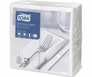 Tork Tork - večeře ubrousky, složené v 1/8 - bílé