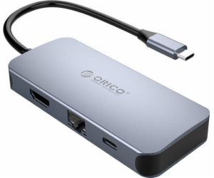 Orico USB-C 6W1 (MC-U602P-GY-BP replikátor)