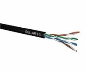Instalační kabel Solarix venkovní UTP, Cat5E, drát, PE, b...