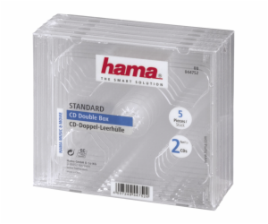 Hama CD-Double-Box     pack of 5 Transparent Jewel-Case  ...