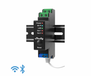 Shelly Pro 2PM DIN Rail 2-channel Relay, WiFi/LAN (Power ...