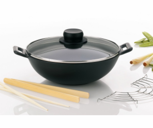 WOK pánev MINI 24 cm litinový 5-dílný set KL-77747