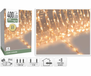 HOMESTYLING Vánoční světelný řetěz teplá bílá 400 LED / 1...