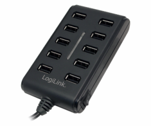 LogiLink 10portový USB 2.0 HUB s vypínačem ON/OFF UA0125