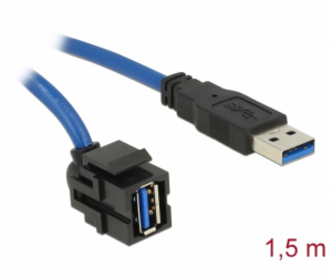 Delock Keystone modul USB 3.0 A samice 250° > USB 3.0 A s...
