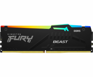Kingston FURY Beast/DDR5/64GB/5200MHz/CL40/4x16GB/RGB/Black