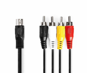 NEDIS redukční audio kabel DIN/ 5pin zástrčka DIN - 4× zá...