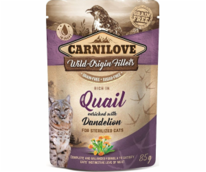 Mokré krmivo pro kočky Carnilove Cat Pouch Quail 0,085 kg