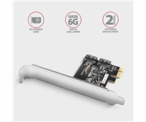 AXAGON PCES-SJ2, PCIe řadič - 2x interní SATA 6G port, JM...