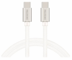 Swissten datový kabel USB-C / USB-C s textilním opletem, ...