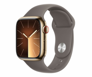 Apple Watch S9 Cell/45mm/Gold/Sport Band/Clay/-S/M